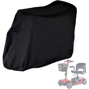 Motorcycle Cover Scooter Protective Cover for Electric Wheelchairs and Lightweight Oxford Outdoor Design 42x45 Inch Black