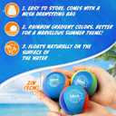 Billeeit 5Pcs Water Skipping Balls Set for Pool Play, Multi-Colored Splash Water Bouncing Balls, Fun Water Pool Beach Swim Toys & Games for Kids 3+ 4-8-12 and Adults