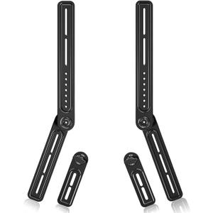 Universal Sound Bar Mount Bracket for Above/Under TV, Fits 23-65 Inch TVs, up to 22 lbs by XINLEI SBR301 Black