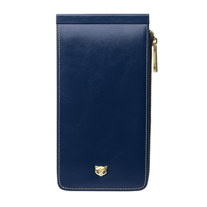 Foxer Large Women's Card Wallet, Navy Blue