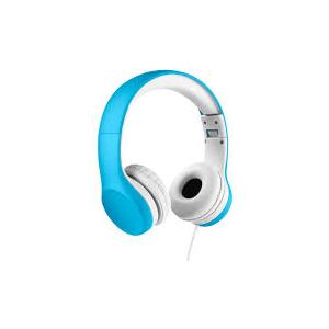 LilGadgets Connect+ Pro Wired Kids Headphones for School w/Microphone, Volume Limiting & Noise Reduction Over-Ear Headset with Cord, SharePort Technology & SoftTouch Padding, Blue Headphones for Kids