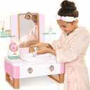 Disney Princess Style Collection Girls Deluxe Day Spa with Realistic Steamer, Play Skincare Essentials & Real Running Water, 20+ Pieces