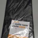Niuara Black Plastic Table Cloth - 4 Pack 54" 108" Rectangle Disposable Tablecloths for 6FT Tables, Table Cover for Party, Holiday & Gathering Use