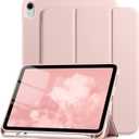 Dirrelo Compatible with iPad (A16) 11th Generation Case 11 Inch 2025 New, for iPad 10th Generation Case 10.9 Inch 2022, Trifold Stand Protective Cover with Pencil Holder, Auto Sleep/Wake, Rose Pink