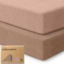 KeaBabies 2-Pack Muslin Crib Sheets for Boys, Girls - 100% Organic Cotton Fitted Baby Crib Mattress Sheet, Soft Breathable Standard Toddler Bed Cover Bedding Set, Neutral, Durable 52x28 (Russet)