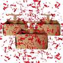 Razzle-Dazzle, Confetti Explosion Gift Box Insert 3pk Gold (DIY). Show Them How Much You Cherish Them With Our Exploding Surprise Confetti Add-On. (Red: 3 Pack)
