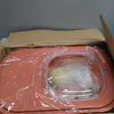 Collapsible Dog Food Storage Container with Lids, Airtight Rice Flour Cereal Sugar Cat Pet Bird Seed Containers Bin Bucket with Rolling Wheel, 20 25 30 Lbs Pound Plastic Sealable Kitchen Pantry Holder (Pink)