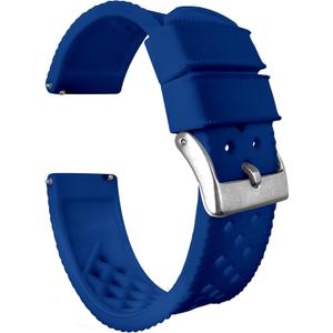 BARTON Tropical-Style 2.0 Watch Bands - Quick Release - Choose Strap Color & Size - 18mm, 19mm, 20mm, 21mm, 22mm, 23mm & 24mm Watch Straps (Royal Blue 22 mm)