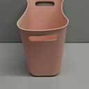 UUJOLY Plastic Small Trash Can Wastebasket, Garbage Container Basket for Bathrooms, Laundry Room, Kitchens, Offices, Kids Rooms, Dorms, 3.5 Gallon, Pink