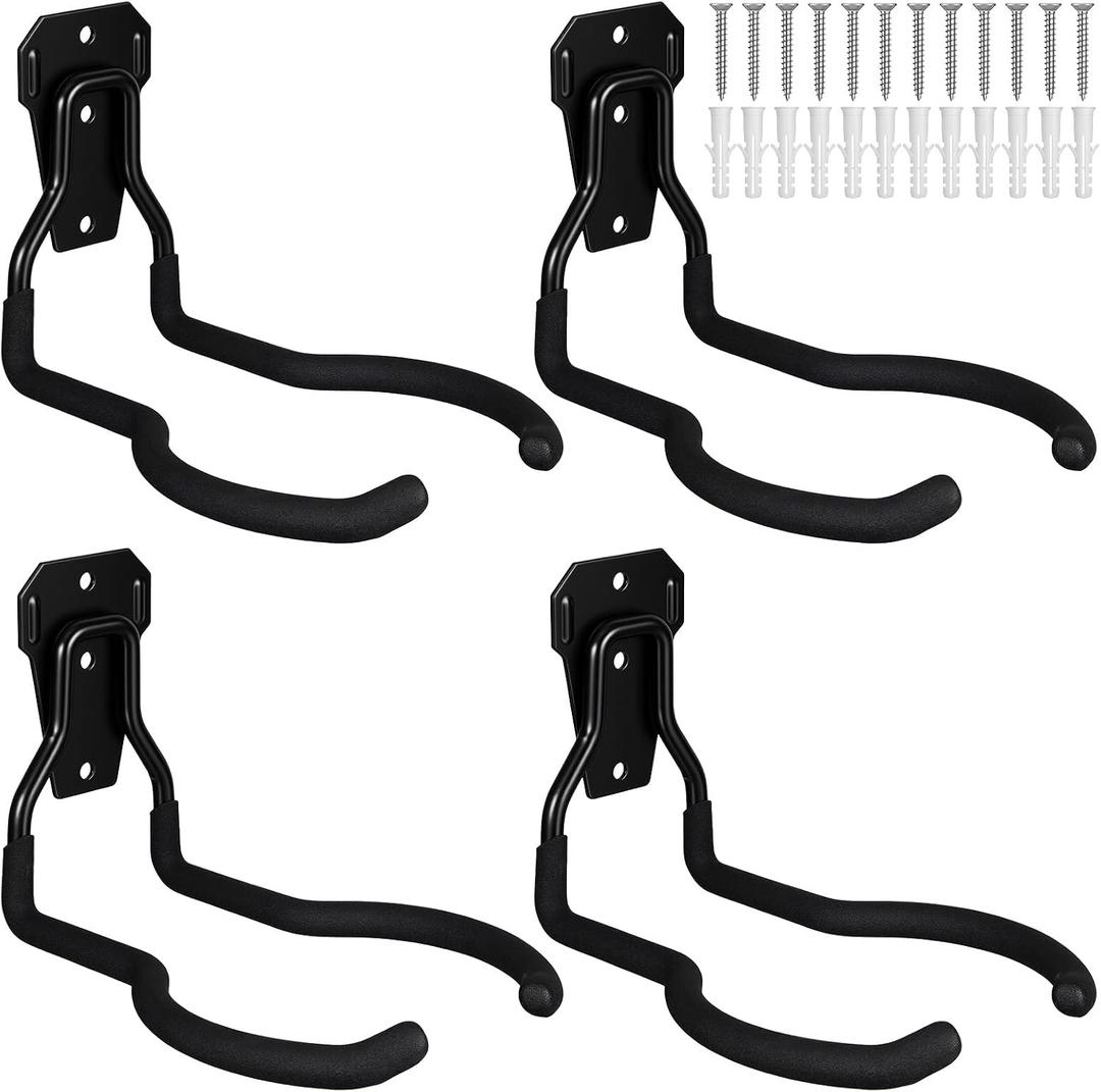 4pcs Weedeater Rack, Tool Hangers for Garage wall Mount Power Garage Hooks String Trimmer Hanger Garden Power Tool Hangers for Hanging Garages Storage Hooks wall Hook Utility Hook