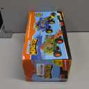 Monster Trucks Hauler Rhino with 3 Mini Diecast Monster Trucks & Super Ramp Launch, Monster Truck Toys for Kids 3-5 and up (Blue)