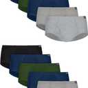 Hanes Men's Underwear Briefs, Cotton Mid Rise Briefs, Covered Waistband, Moisture Wicking, Multi-pack (L)