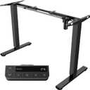 YIHAYO Electric Standing Desk, Frame Only Stand Up Desk with Splice Board, Adjustable Height Desk, Computer Desk for Home Office, Black Frame