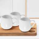 Hemoton Mini Ceramic Creamer Cup with Handle 1.9Oz Small Sauce Spoon for Serving Syrup Milk and Condiments in Kitchen and Dining