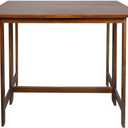 Casual Home Solid Wood Flip-Top Folding Console to Dining Convertible Table