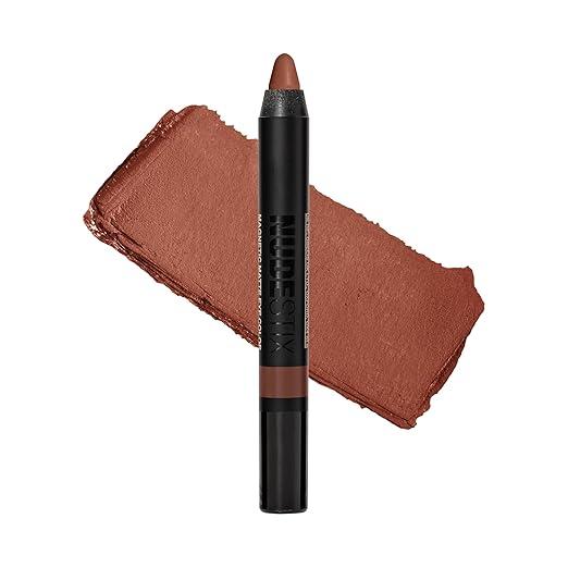 Nudestix Magnetic Matte Eye Color – 3in1 LongWear Cream Eyeshadow Pencil, Eyeliner & Primer | Waterproof, BudgeProof Matte Finish | Vegan & CrueltyFree Eye Makeup, Shade: Fig
