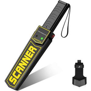 RANSENERS Handheld Metal Detector Wand,Security Wand,Portable Adjustable Sound & Vibration Alerts, Detect All Metal Products (Not Include Battery)