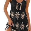 Disamer Summer Dresses for Women 2025 Sundresses Vacation Sleeveless Beach Swimsuit Cover Ups Spring Outfits Casual Sun Dress (Medium, Time Yellow)