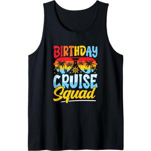 Birthday Cruise Squad Ship Vacation Cruise Trip 2024 Tank Top, Large 