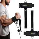 J Bryant Fitness Wrist Straps for Weightlifting and Cable Machines - Premium Padded Wrist Cuffs with Sturdy Triangle Buckle Ideal for Arm Training Tricep Extensions Upright Rows and Recovery Workouts