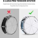 Snare Drum Set, 14" x 5.5" Marching Snare Drum with Stand & Storage Padded Bag + Silent Mute Pad + Drums Sticks + Drumstick Holder + Drums Key + Damper Gels for Adults (Blue)