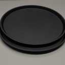 The HC Companies 13 Inch Terrazzo Round Plant Saucer, Lightweight UV-Resistant Plastic Outdoor & Indoor Flower Pot Tray, 2-Pack Plant Pot Trays for Garden & Home Decor, Black Onyx