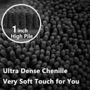 BOANKODU Bathroom Rugs 36x24, Extra Soft Absorbent Chenille Bath Rugs, PVC Backing Quick Dry, Machine Washable Bath Mats for Bathroom Floor, Tub and Shower, Home Decor Accessories,Dark Grey