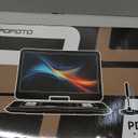 17.5" Portable TV/DVD Player with 15.6" HD Swivel Screen, Built-in ATSC Tuner & FM, Rechargeable Battery, Supports HDMI in/USB/Micro SD/AV Out, Multi-Disc Formats, Black