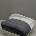 YnM 15lbs Weighted Blanket for Adults, Heavy Bed Throw Blanket with Cooling Glass Beads for All Season Use, Ideal for ~90lbs (48x72 Inches, Twin/Full, Dark Grey)