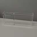 BEYGORM Acrylic Monitor Stand for Full Keyboard, 20" Wide 2-Tier Riser with Storage Shelf and Phone Holder, Desktop Organizer for Laptop, Printer, Screen (Clear)