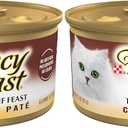 Fancy Feast Purina Tender Beef Feast Classic Grain Free Wet Cat Food Pate - 3 oz. Cans (Pack of 24) BBD Feb 2028