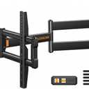 Perlegear Corner TV Wall Mount Long Arm TV Mount Bracket for 37-75 Inch TVs-Full Motion Wall Mount with 32.37 Extension & Swivel Articulating Arm & Tilt, MAX VESA 600x400mm, Holds up to 100 lbs