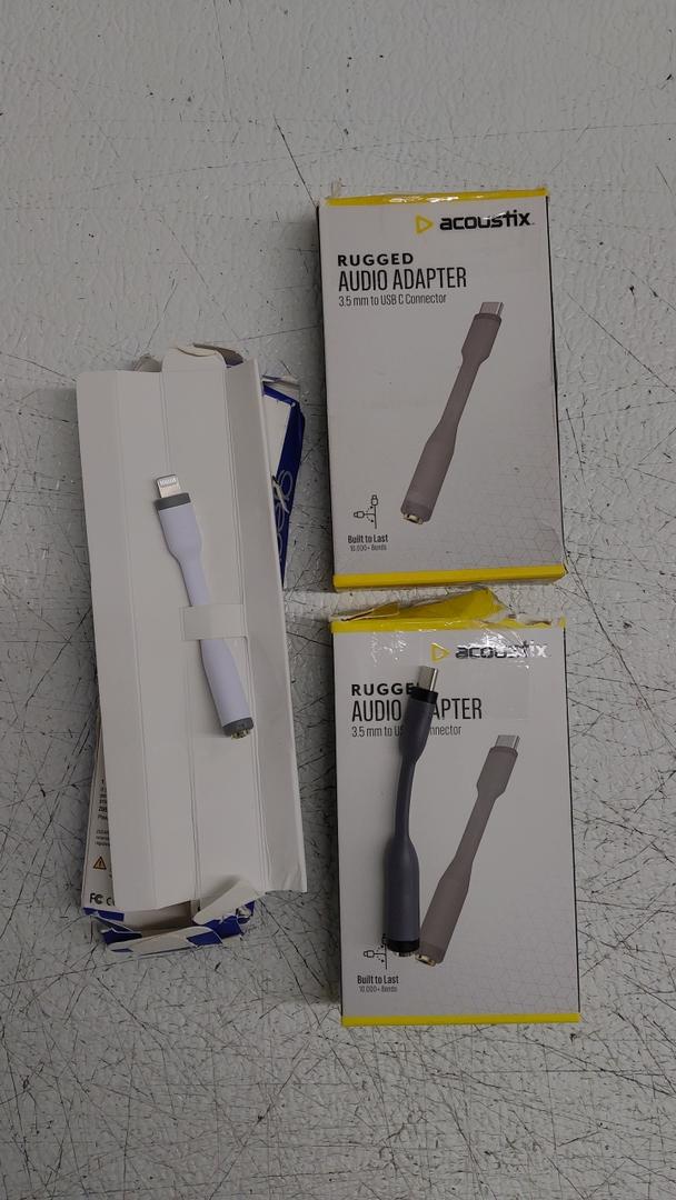Two Acoustix Rugged Audio Adapter 3.5mm to USB connector
