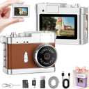 Mini Keychain Camera2MP HD Mini Digital Camera with 16GB Card&Cool Keychains,Take Photos&Video,Suitable for Children/Adults,Collectible Gift for Travel,Gathering&Holiday Gift Brown