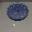 MEIRED Night Light Wall Clock 12 Inch Silent Non Ticking Battery Operated Wall Clocks Glow in The Dark, Lighted Up Wall Clock for Bedroom Living Room/Kitchen, Blue