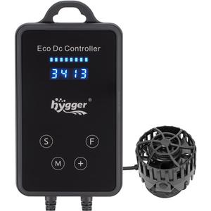 hygger Quiet Magnetic Aquarium Wave Maker, 2600GPH DC 24V Powerhead with Digital Led Display Controller, Submersible Water Inverter Circulation Pump for Fish Tank 26-55 Gallon