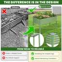 G GOOD GAIN Elevated Raised Garden Bed 2' x 4'- Galvanized Metal Planter Boxes with Legs, Outdoor Planters for Backyard/Patio/Balcony, with Drainage Holes for Vegetables, Flowers, Herbs, Green