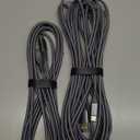 sweguard USB Type C Cable 3.1A Fast Charging [2Pack, 20ft+10ft], USB-A to USB-C Charger Nylon Braided Cord for Samsung Galaxy S21 S20 S10 S9 S8 Plus, Note 20 10 9 8 7, A71 A51 A32, LG, Moto, PS5-Grey