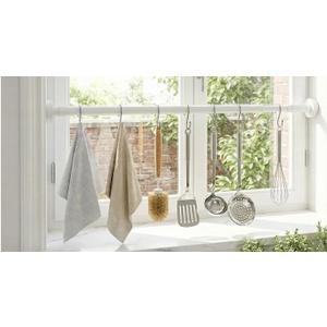 No Drill Rust-Resistant Tension Rod, Bright White (19.7-31.5 Inches) - Adjustable for Kitchen Windowsill (Wet Rags/Utensils), Bathroom Curtain/Towel & Cabinet Clothing