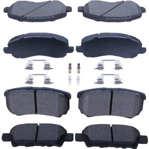 Replacement for Front Rear Brake Pads Ceramic CHRYSLER 200 2011/2012/2013/2014,SEBRING 2007/2008/2009/2010, DODGE AVENGER 2008-2014, COMPASS 2007-2017, PATRIOT 2007-2017 (D866,D1037)