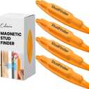 (4-Pack) Calvana Magnetic Stud Finder Wall Scanner, Stud Finder Magnet, Wall Detector Scanner, Compatible with All Drywall Construction, No Batteries Required, Wall-Friendly ConstructionEasy to Use