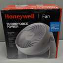Honeywell TurboForce Air Circulator, Small Tabletop Fan, Quiet Personal Fan for Home or Office, 3 Speeds, 90 Degree Pivoting Head, White, HT-904
