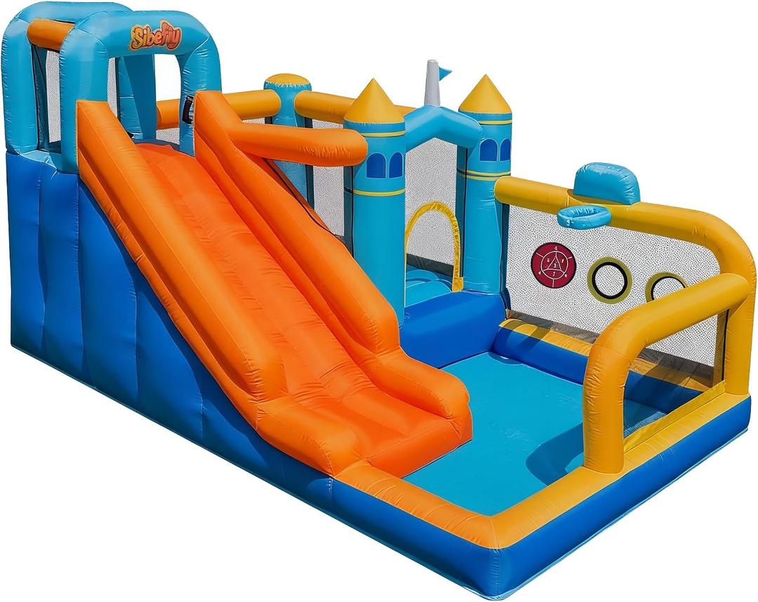 Sibefiy Bounce House, 8-in-1 Gameplay Mode Inflatable Bounce House for Kids