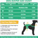 Jollywoods 3 Pack Washable Female Dog Diaper Onesie Sanitary Pantie with Adjustable Suspender, Reusable Fixed Doggie Diapers, Super Absorbent Leakproof for Dog in Heat Cycle, Medium