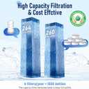 Water Filter Replacement for Lifestraw Home Dispenser 18 C/Glass Pitcher 7 C/Plastic Pitcher 10 C/Plastic Pitcher 7 C.6 Activated Carbon + Ion Exchange Filter and 1 Membrane Micro Filter (6+1)