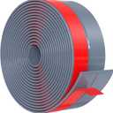 Wide Silicone Weather Stripping Door Seal with Strong Adhesive 3" x 17 ft, Draft Stopper for Garage, Shower & Sliding Doors - Gap & Under Door Protection, Gray