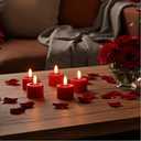 Pack of 12 Flameless LED Tealights Candle, Battery Operated LED Tealights Candles for Party,Events,Wedding use (Red), S1012R