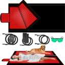 84.6'' X 33.5'' 2680 Pcs LED Red Light Therapy Mat Full Body Sleeping Bag, Extra Large 650nm 850nm Red and Near Infrared Light Therapy Bed Blanket Device with 3 Mode & 9 Timer, Pain Relief, Detachable