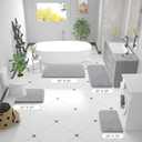 OLANLY Bathroom Rugs 59x24, Extra Soft Absorbent Chenille Bath Rugs, Rubber Backing Quick Dry, Machine Washable Bath Mats for Bathroom Floor, Tub and Shower, Home Decor Accessories, Light Grey