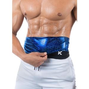 Kewlioo Men's Heat Trapping Waist Toner - Waist Trainer for Men - Comfortable & Discreet Waist Trimmer Thermo Sauna Belt (Medium)